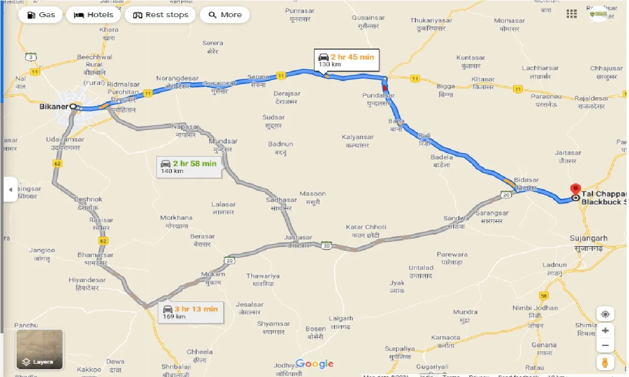 bikaner-to-tal-chhapar-wildlife-sanctuary-one-way