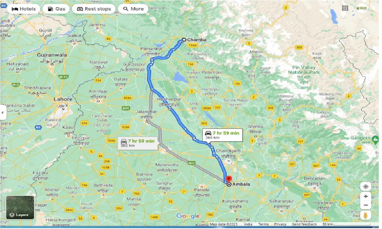 chamba-to-ambala-round-trip