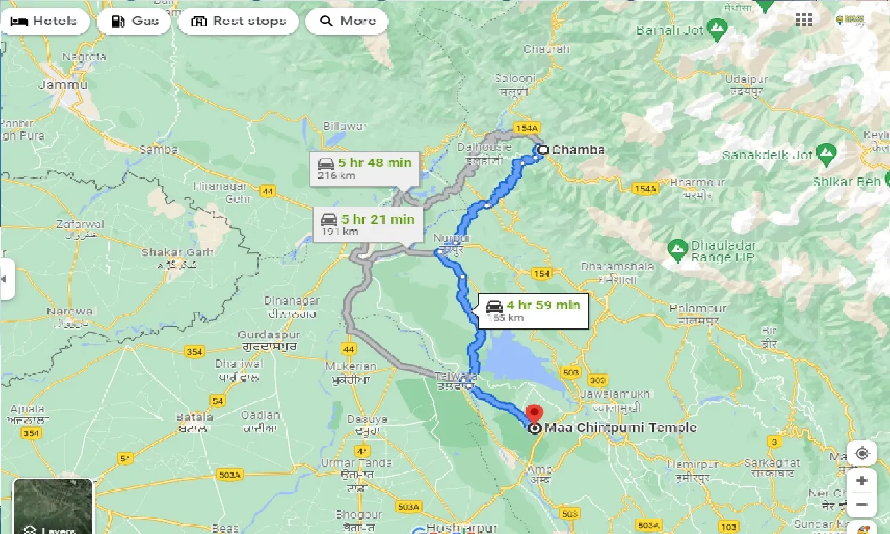 chamba-to-chintpurni-taxi