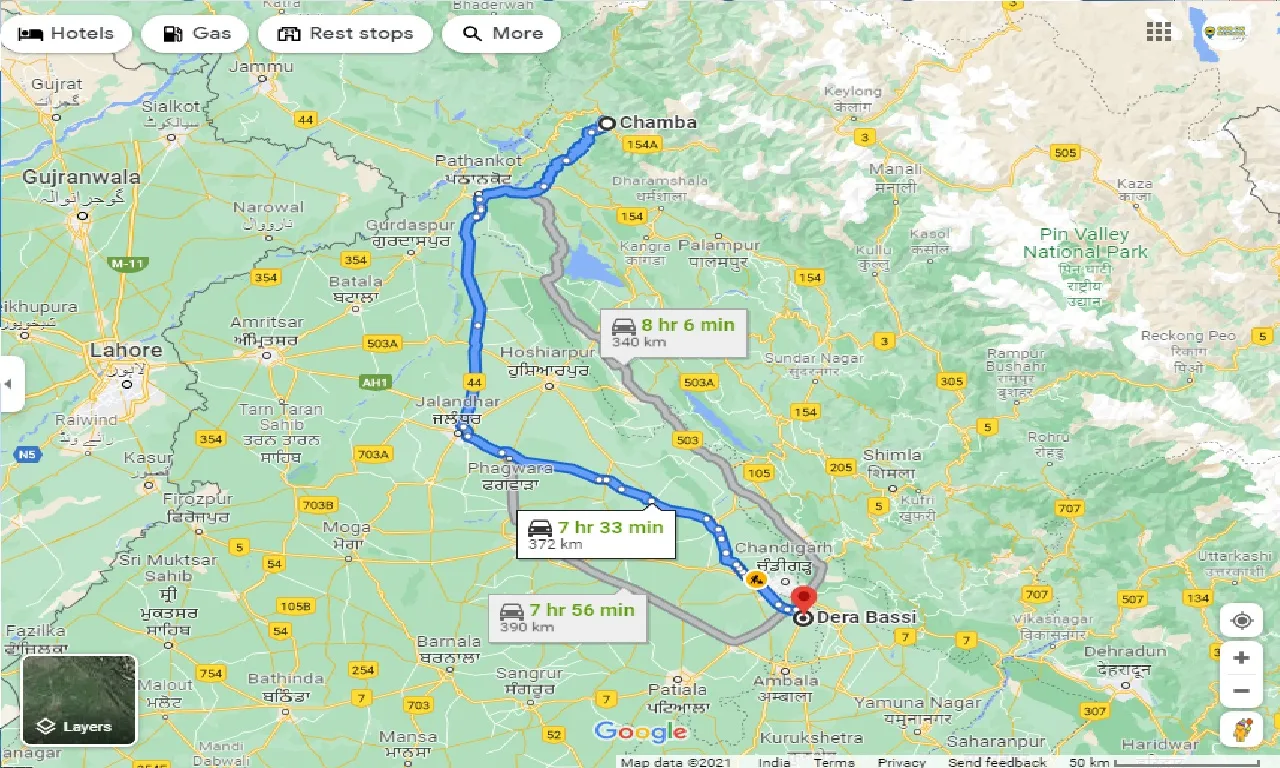 chamba-to-dera-bassi-taxi