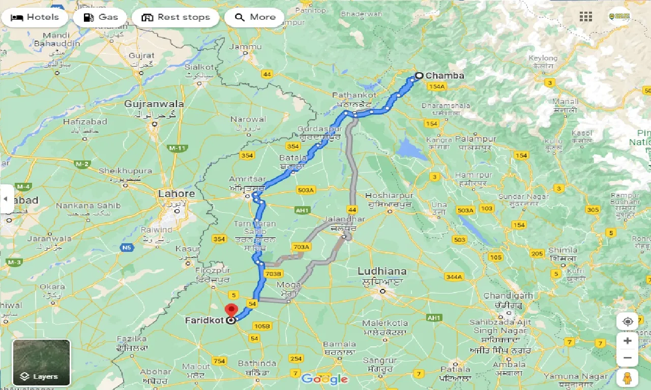 chamba-to-faridkot-taxi