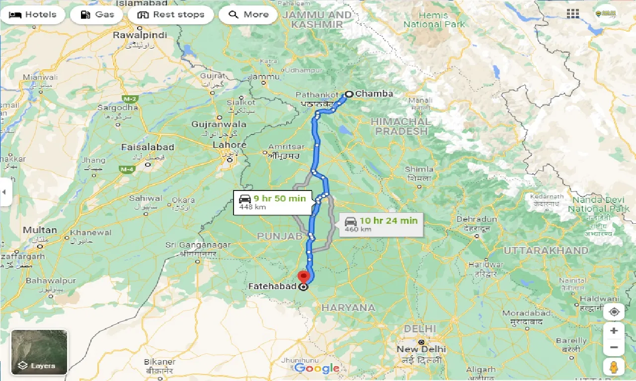 chamba-to-fatehabad-one-way