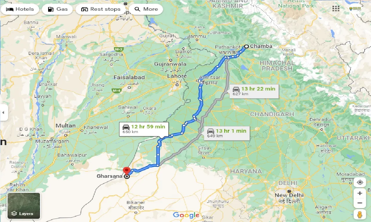 chamba-to-gharsana-taxi