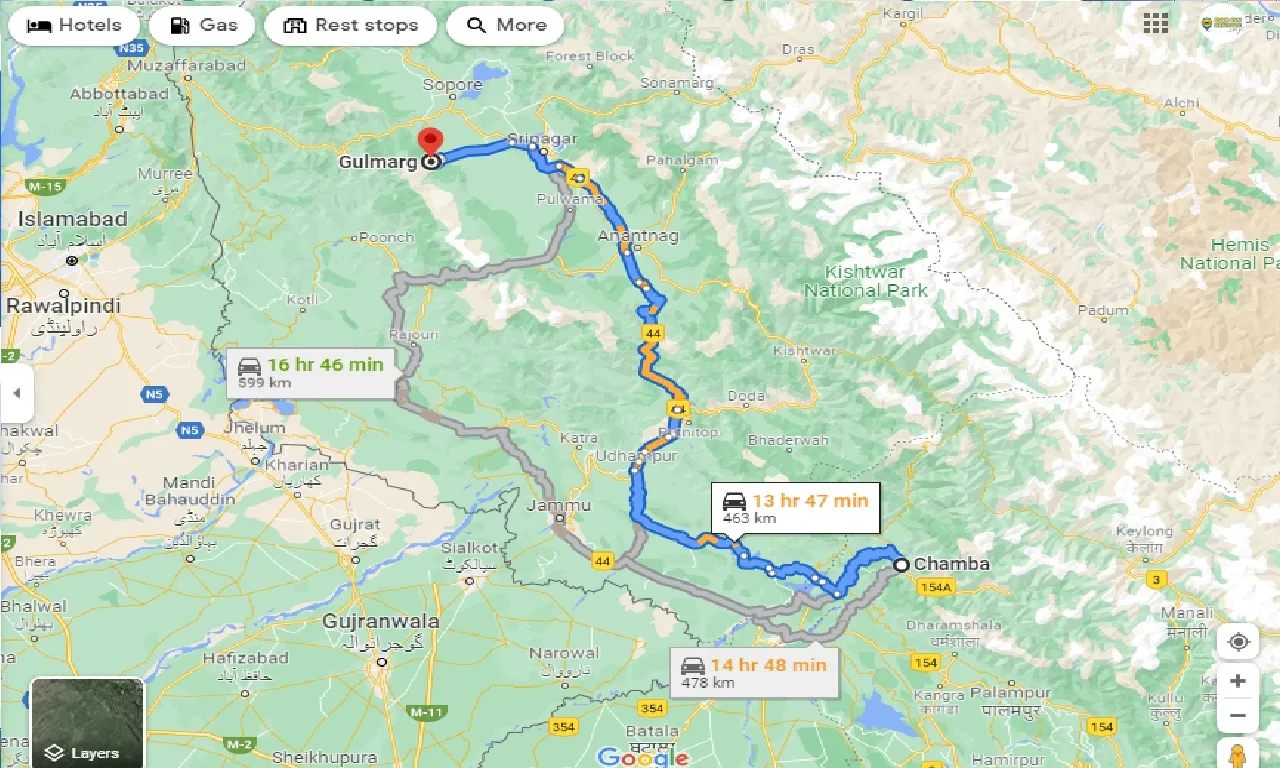 chamba-to-gulmarg-taxi