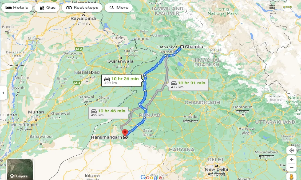 chamba-to-hanumangarh-taxi