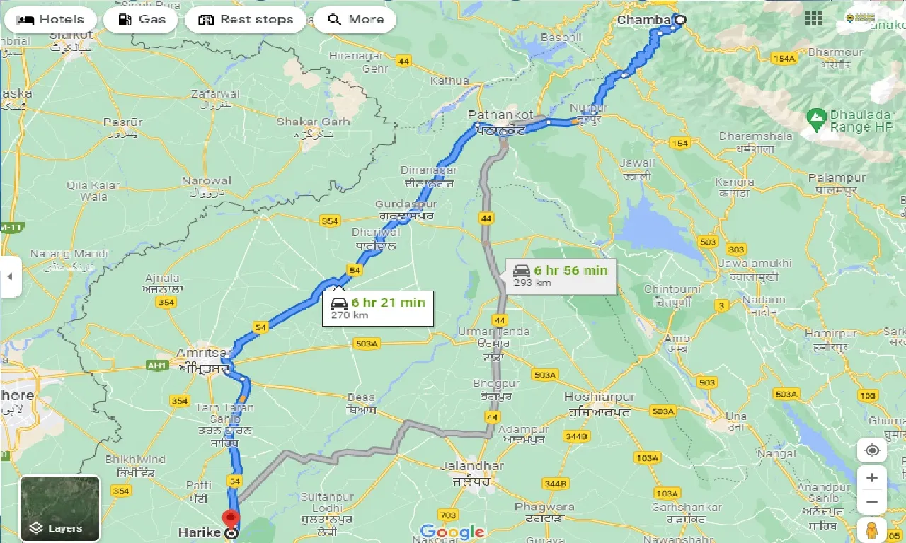 chamba-to-harike-taxi
