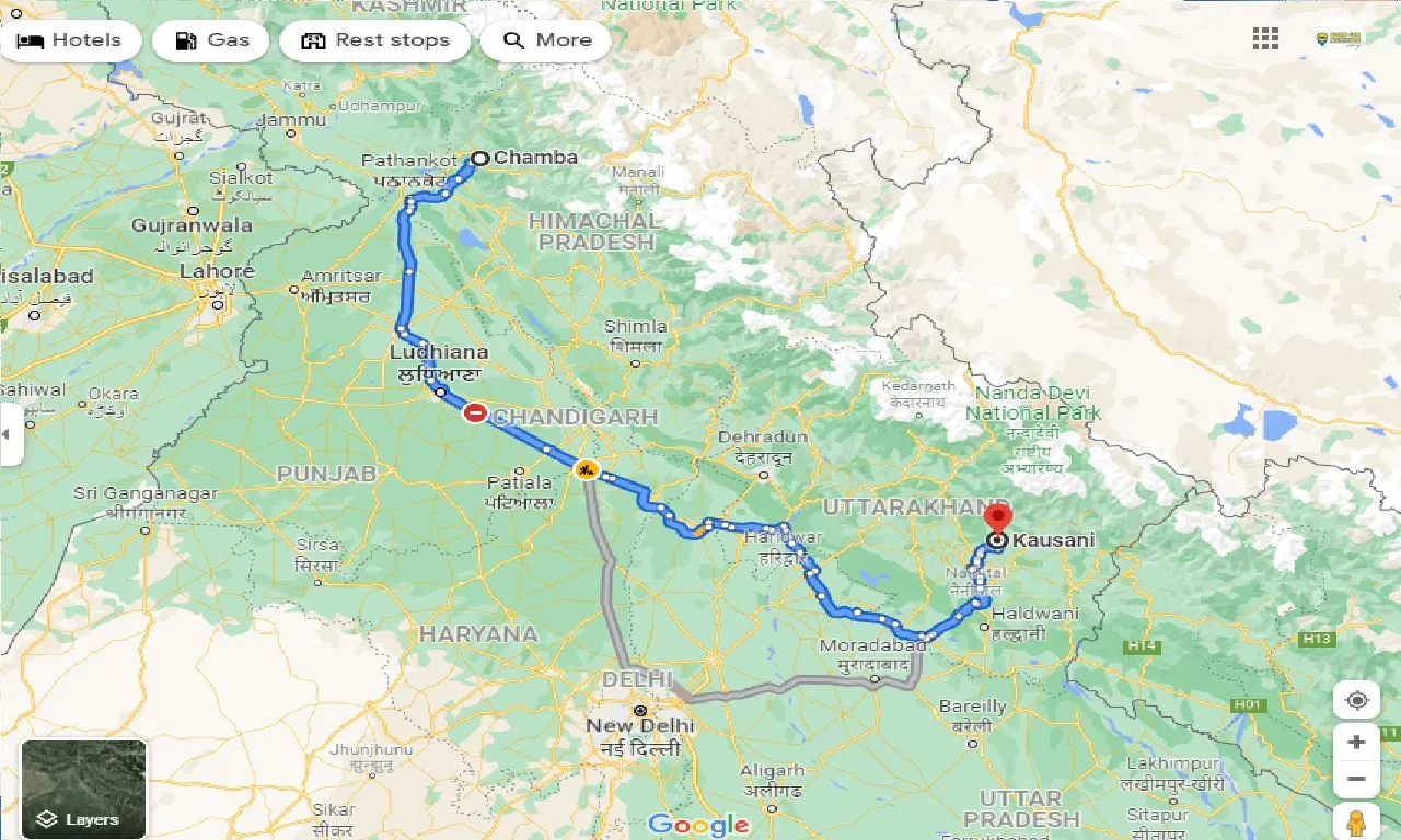 chamba-to-kausani-taxi