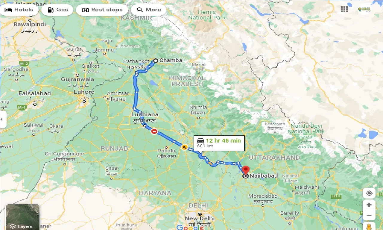 chamba-to-najibabad-taxi