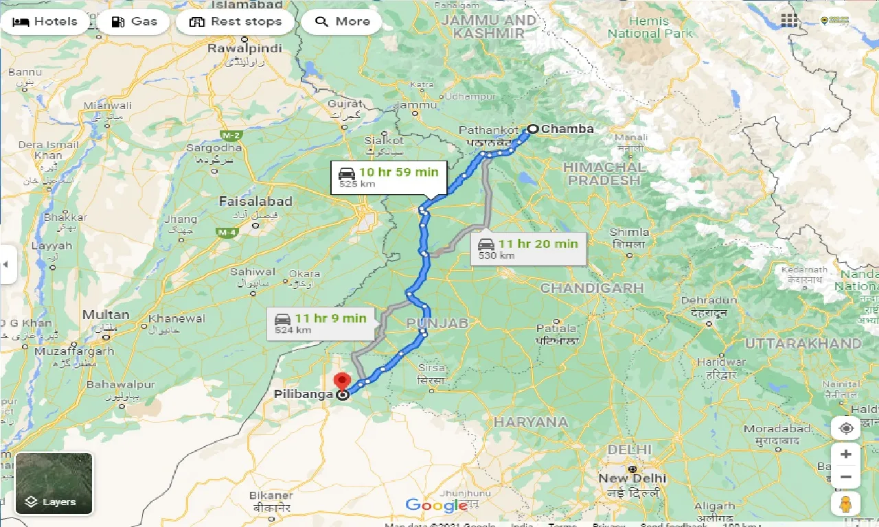 chamba-to-pilibanga-taxi