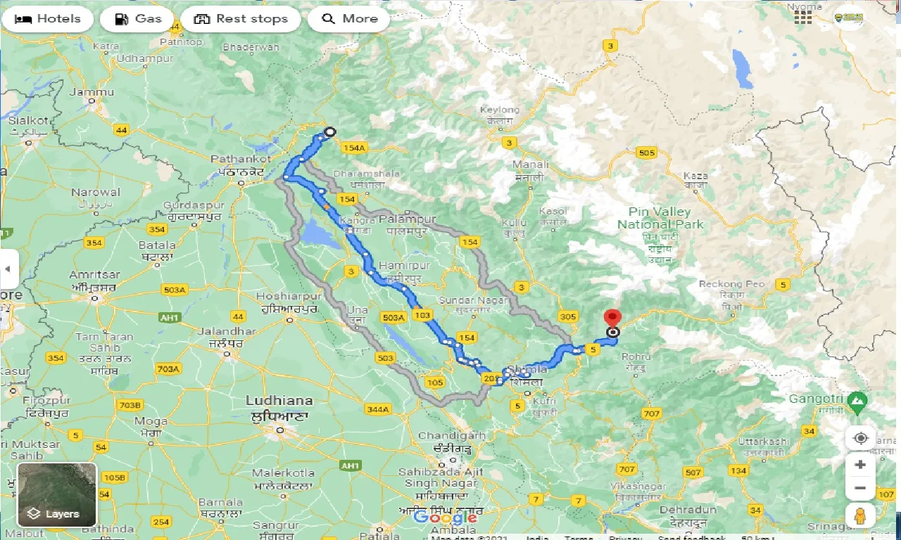 chamba-to-rampur-bushahr-one-way
