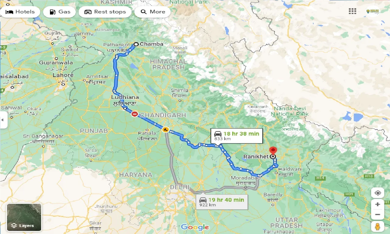 chamba-to-ranikhet-one-way