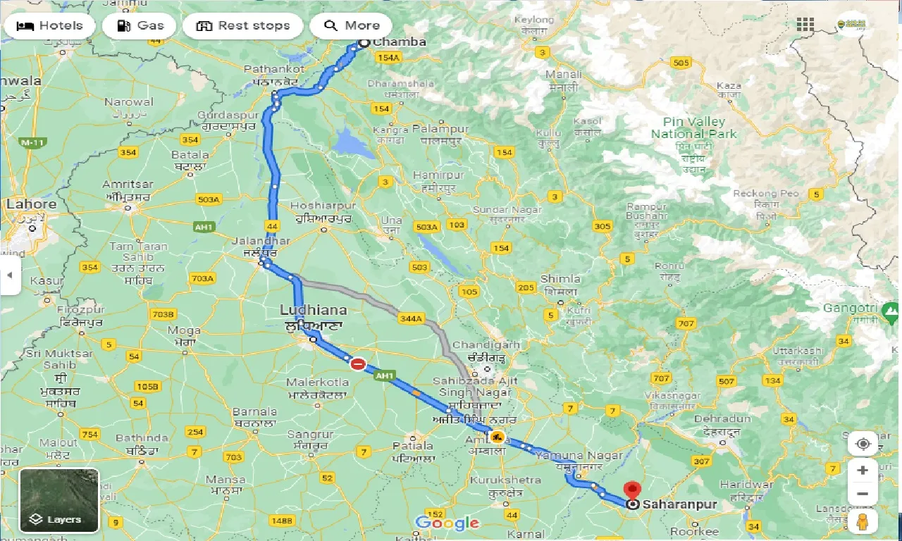 chamba-to-saharanpur-taxi