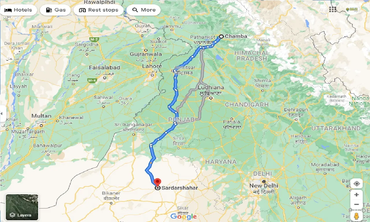 chamba-to-sardarshahar-one-way