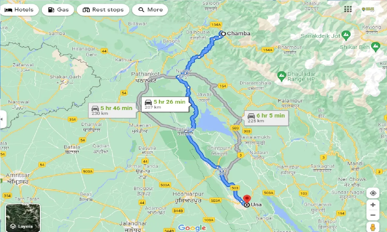 chamba-to-una-one-way