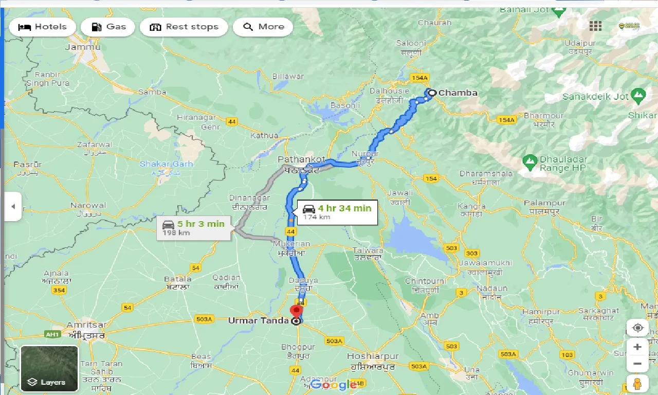 chamba-to-urmar-tanda-taxi