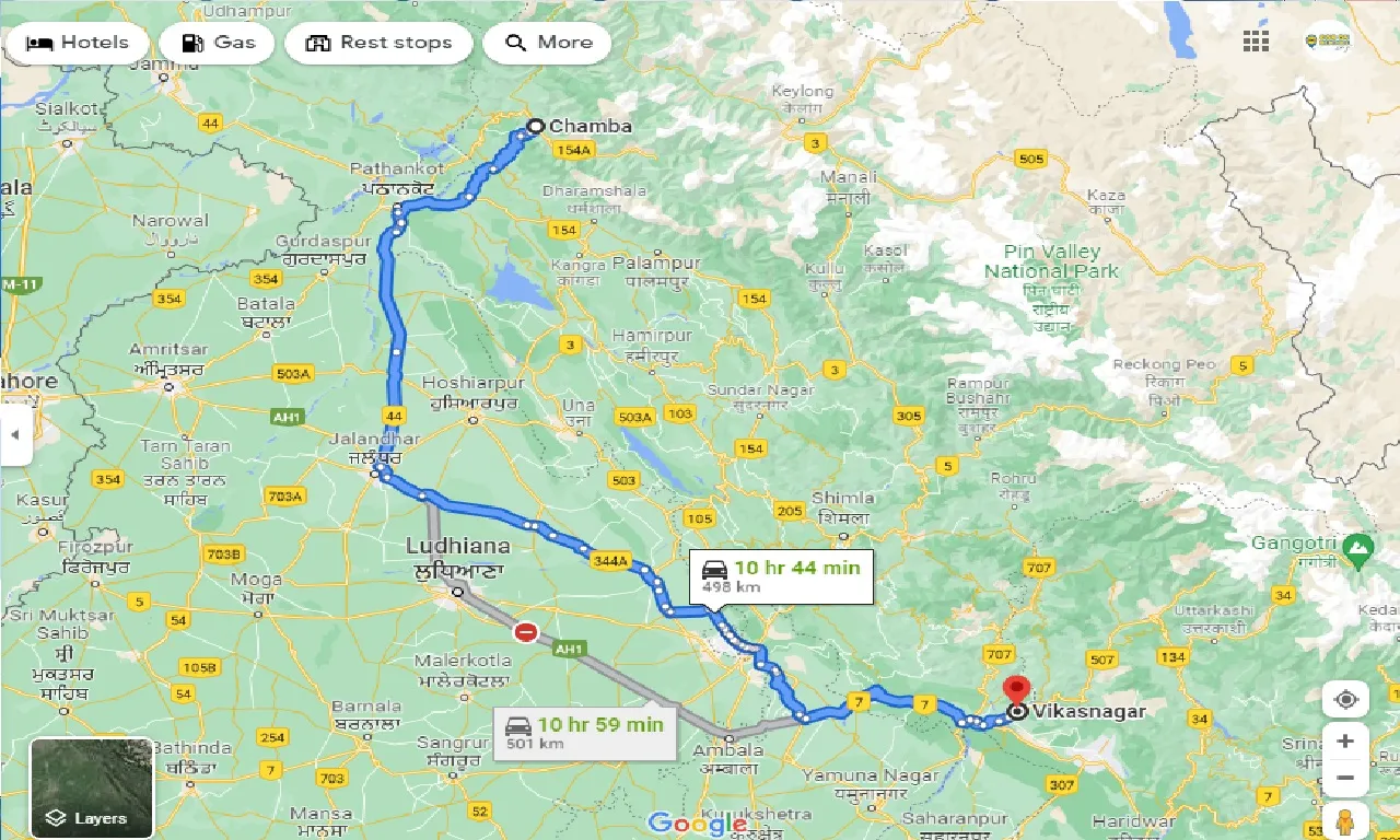 chamba-to-vikasnagar-one-way