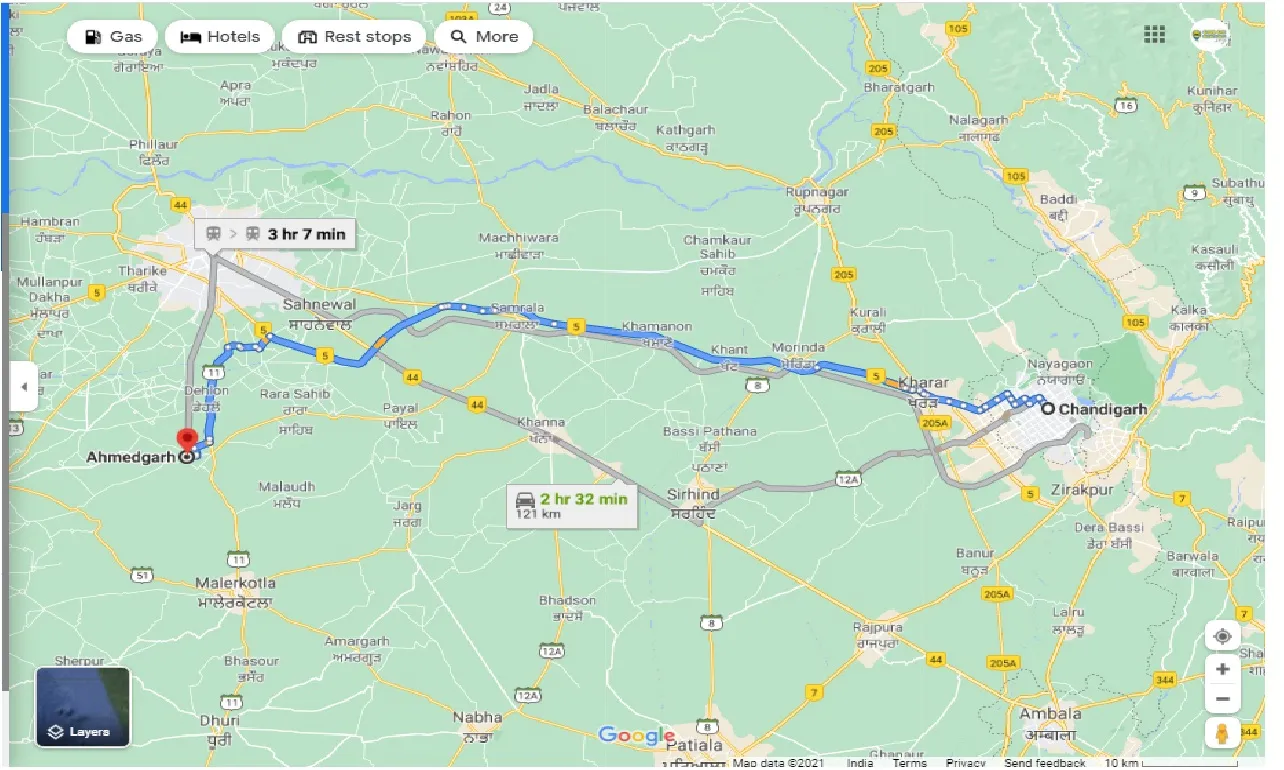chandigarh-to-ahmedgarh-round-trip