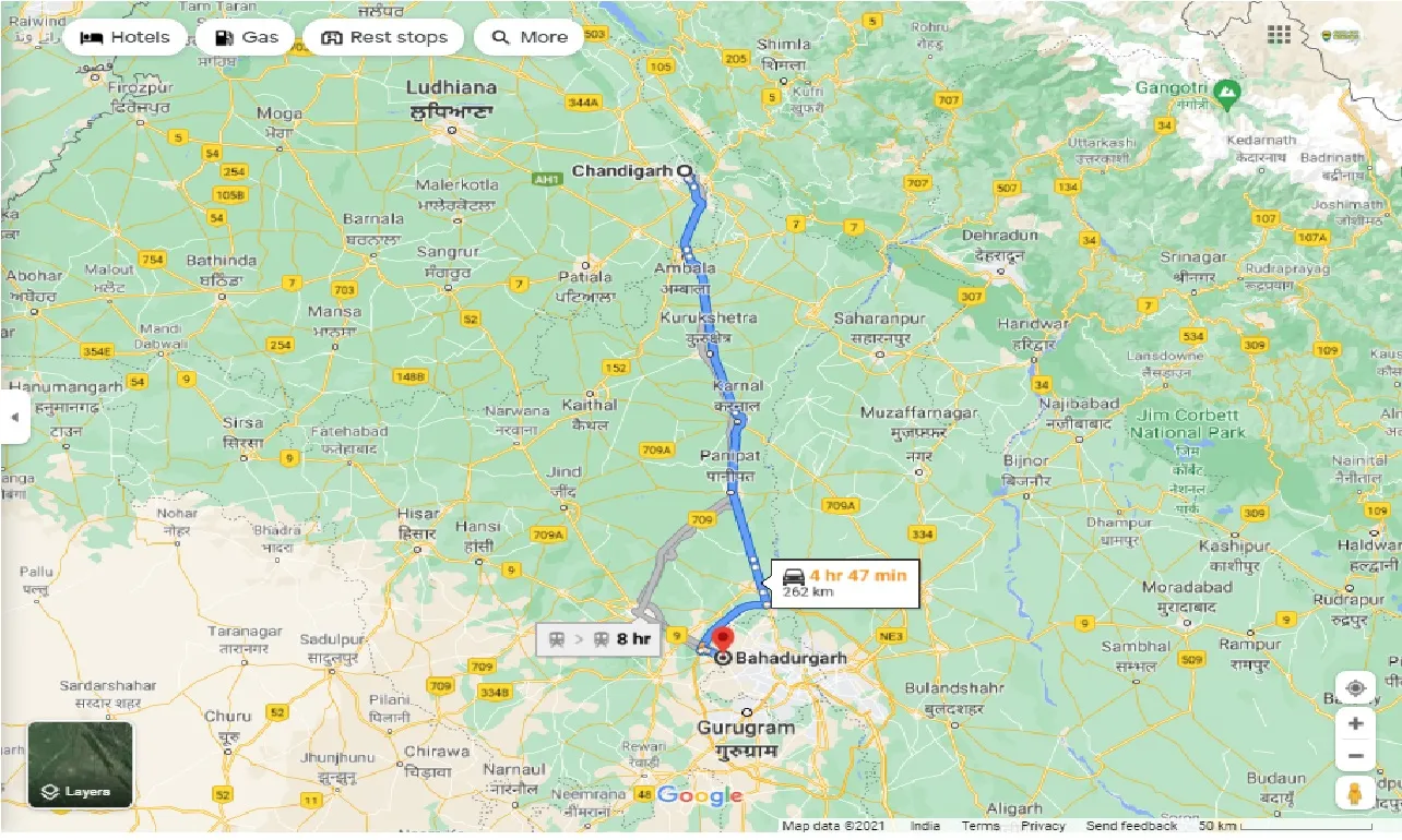 chandigarh-to-bahadurgarh-round-trip