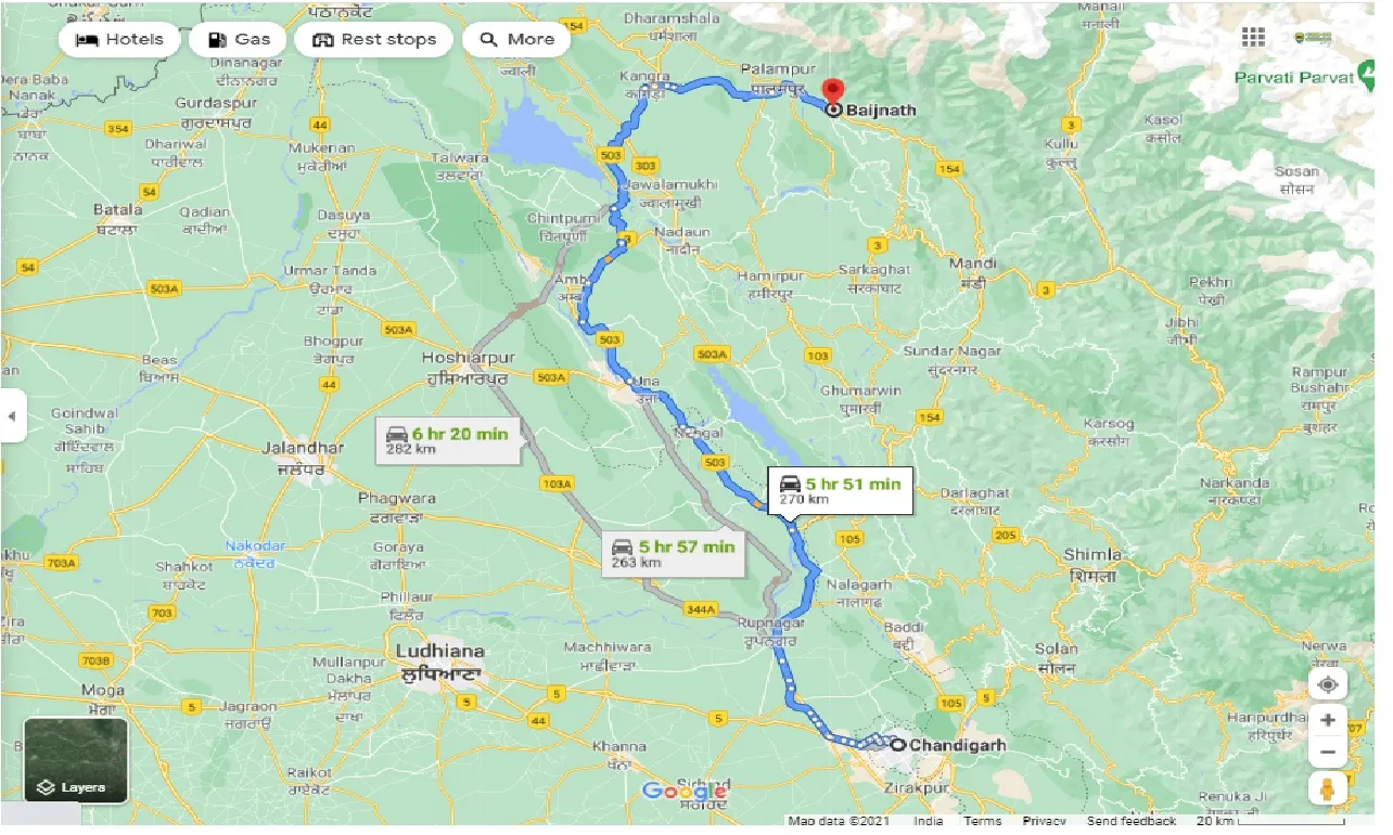 chandigarh-to-baijnath-round-trip