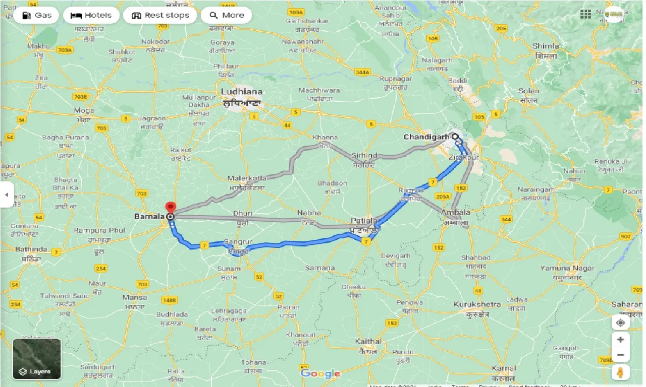 chandigarh-to-barnala-round-trip