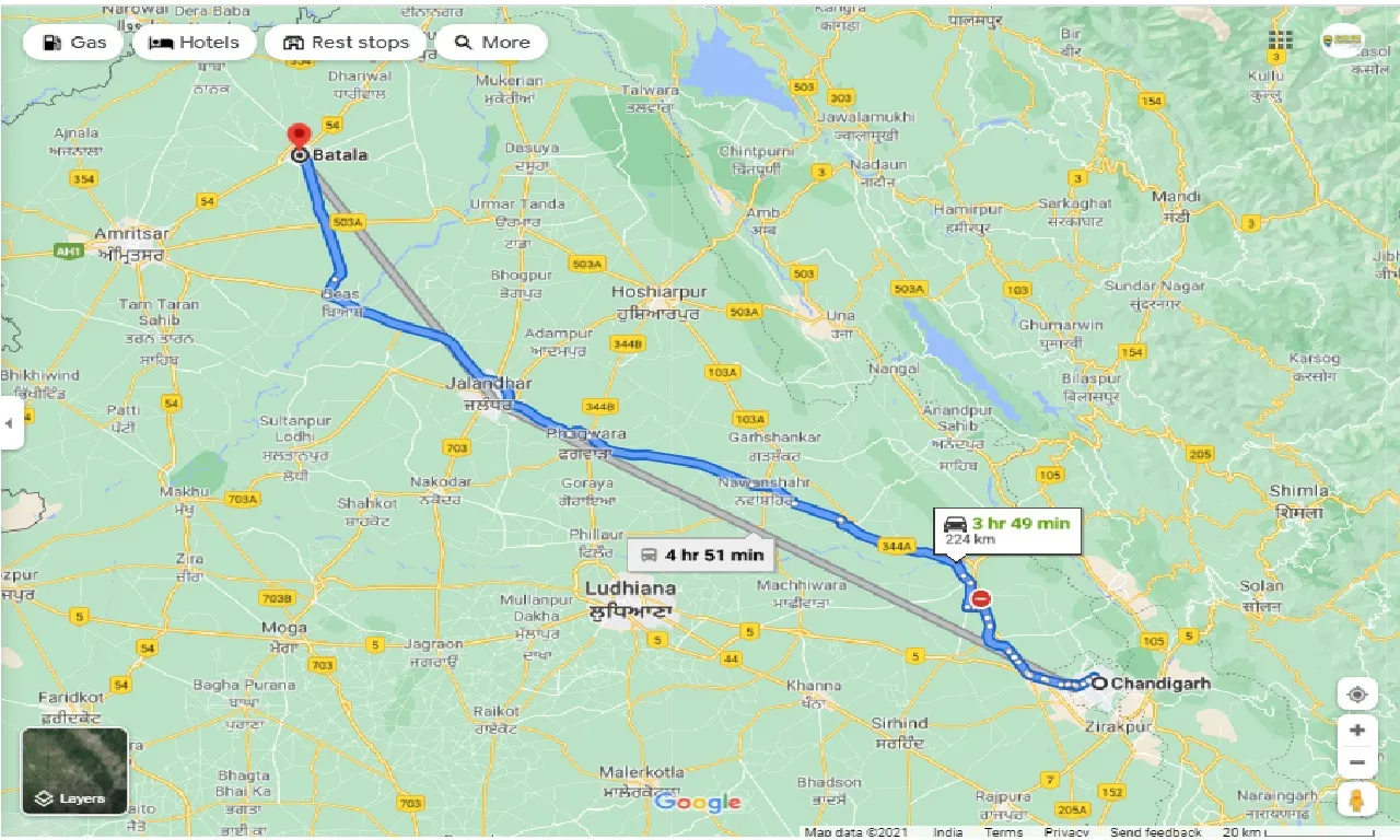 chandigarh-to-batala-one-way