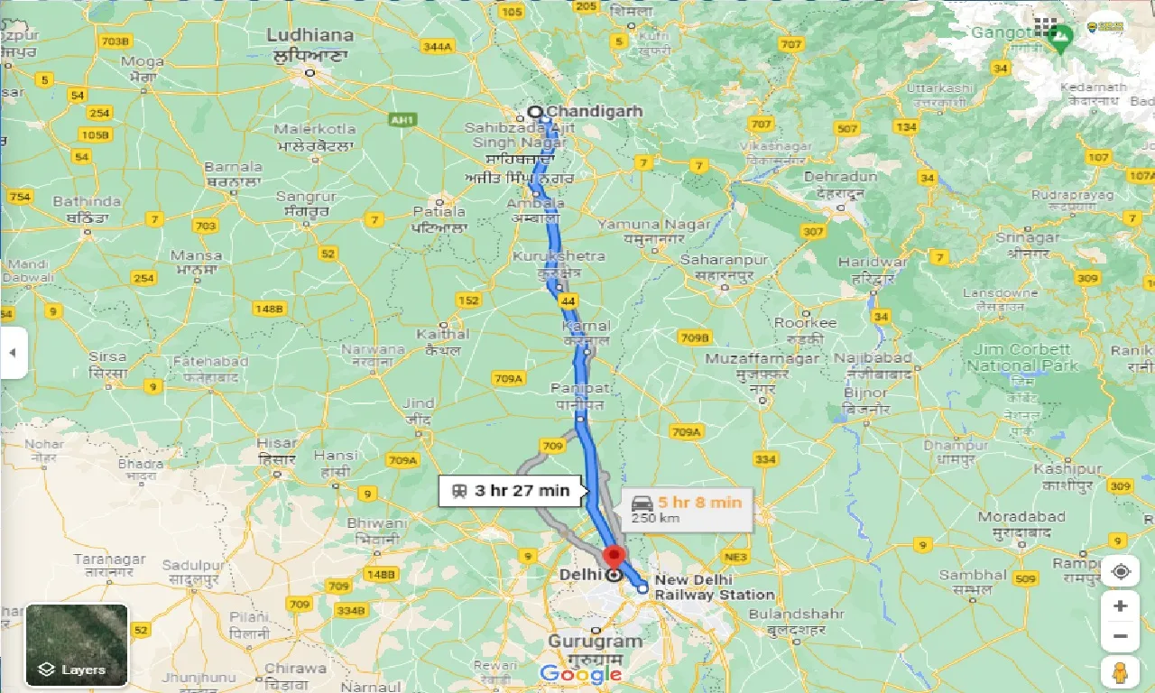 chandigarh-to-delhi-round-trip
