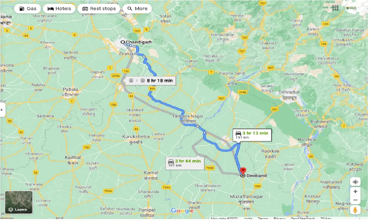 chandigarh-to-deoband-one-way