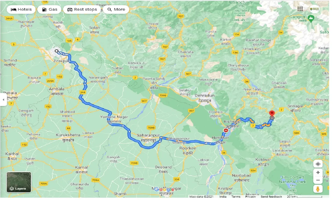 chandigarh-to-devprayag-round-trip