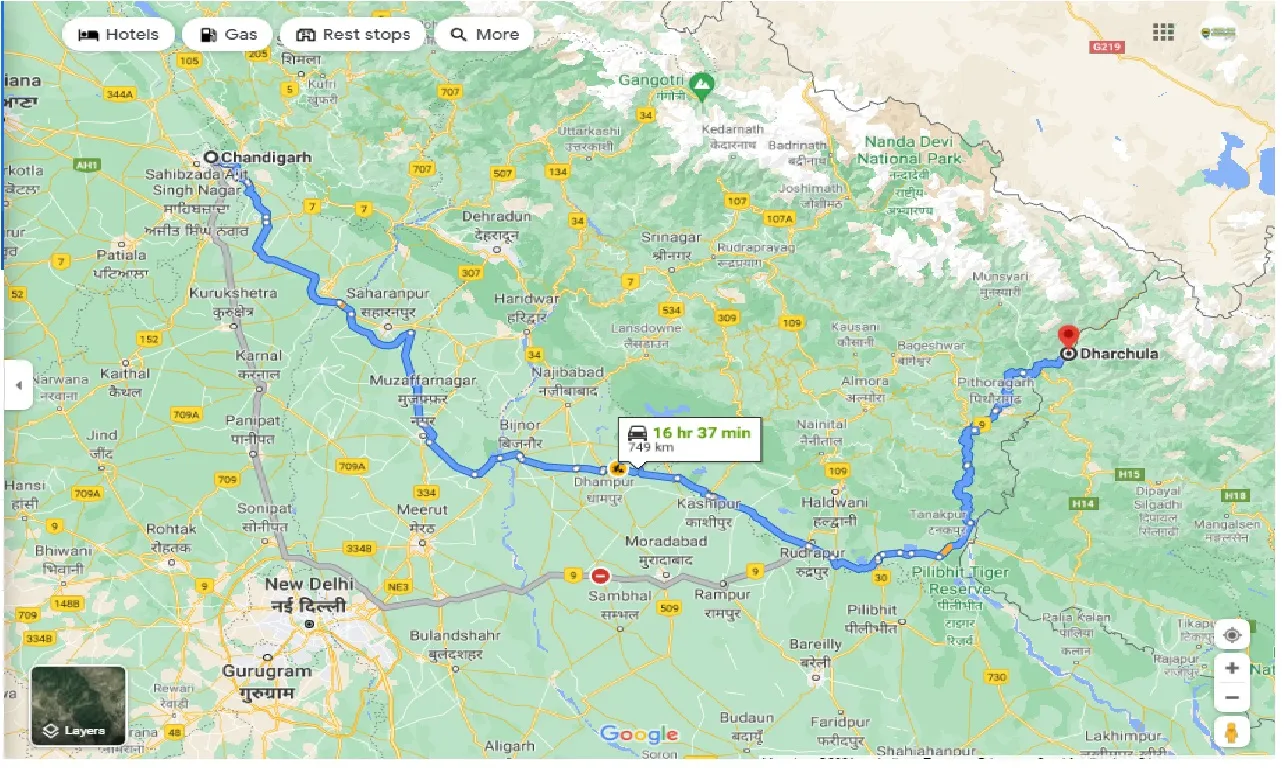 chandigarh-to-dharchula-one-way