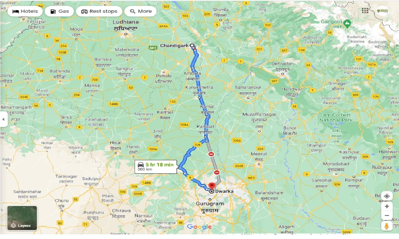 chandigarh-to-dwarka-round-trip