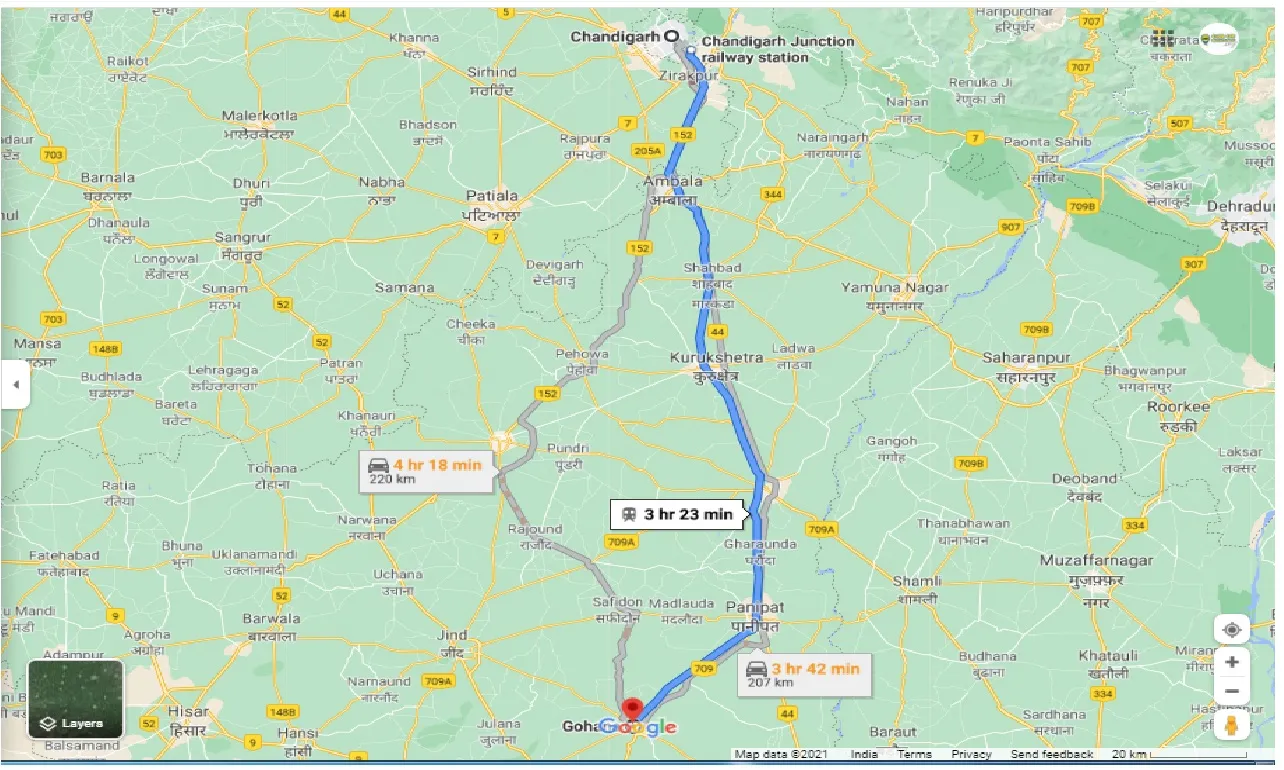 chandigarh-to-gohana-round-trip