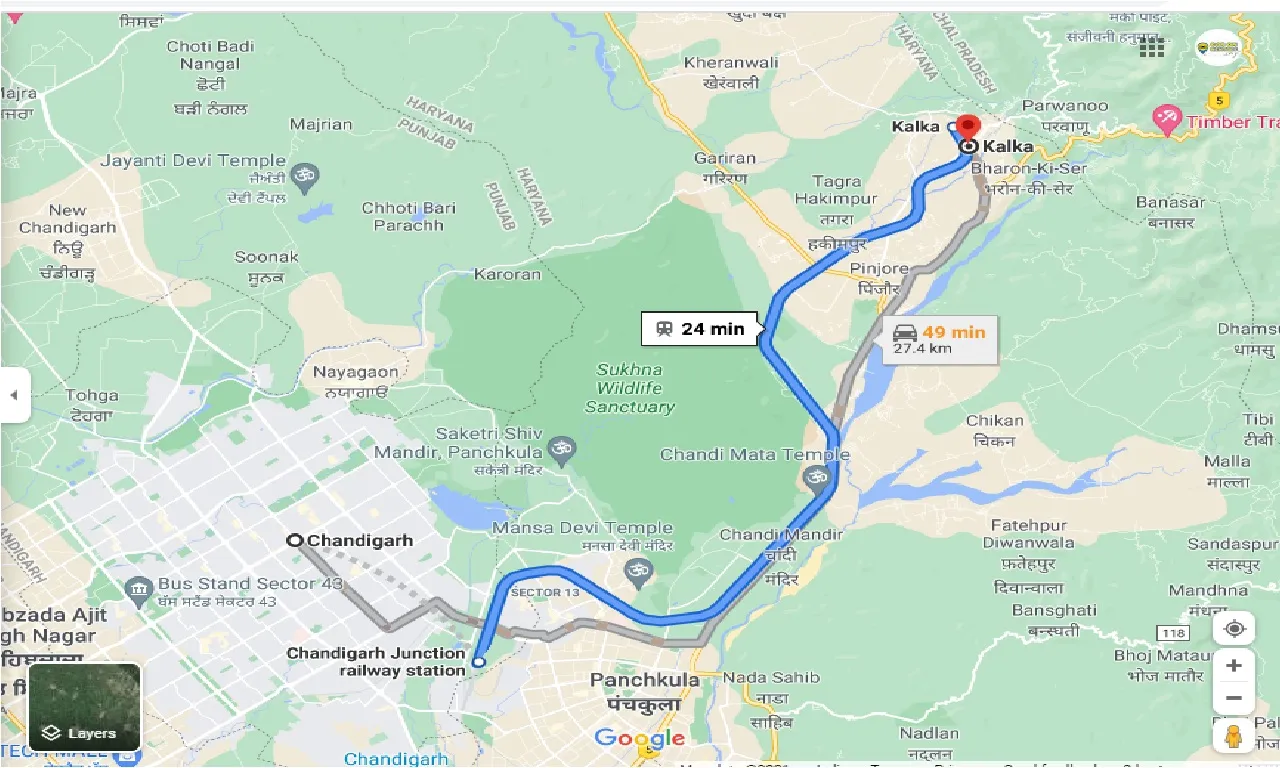 chandigarh-to-kalka-round-trip