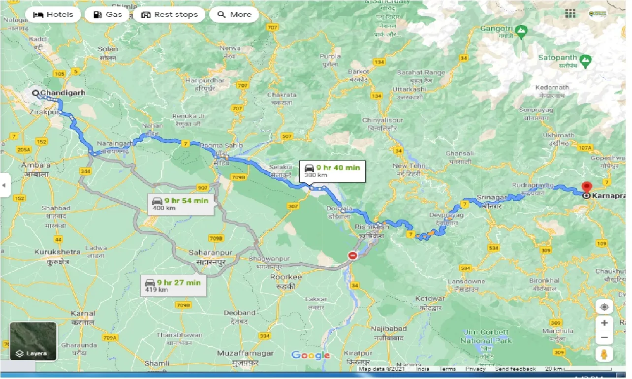 chandigarh-to-karnaprayag-round-trip