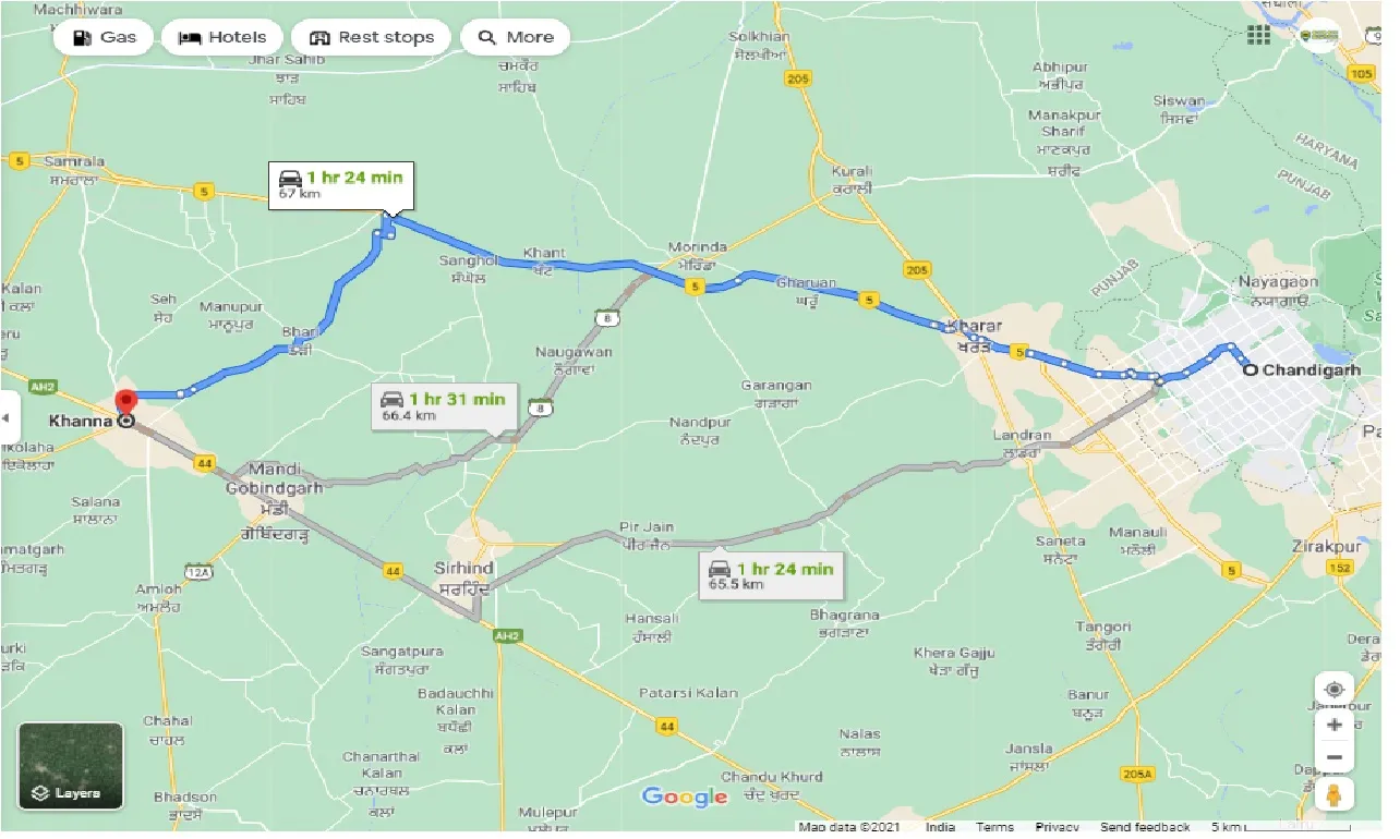 chandigarh-to-khanna-round-trip