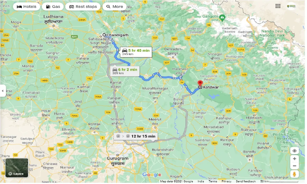 chandigarh-to-kotdwara-one-way