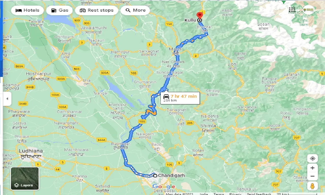 chandigarh-to-kullu-round-trip