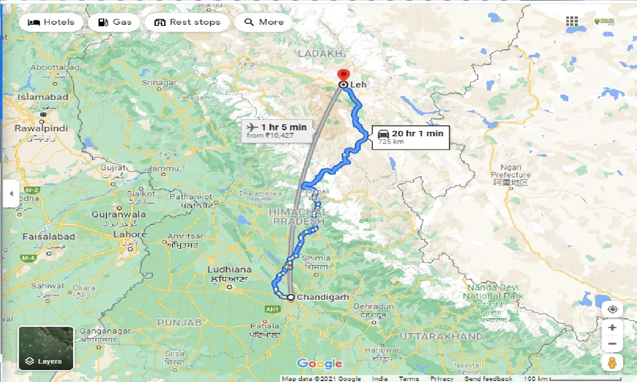 chandigarh-to-leh-one-way