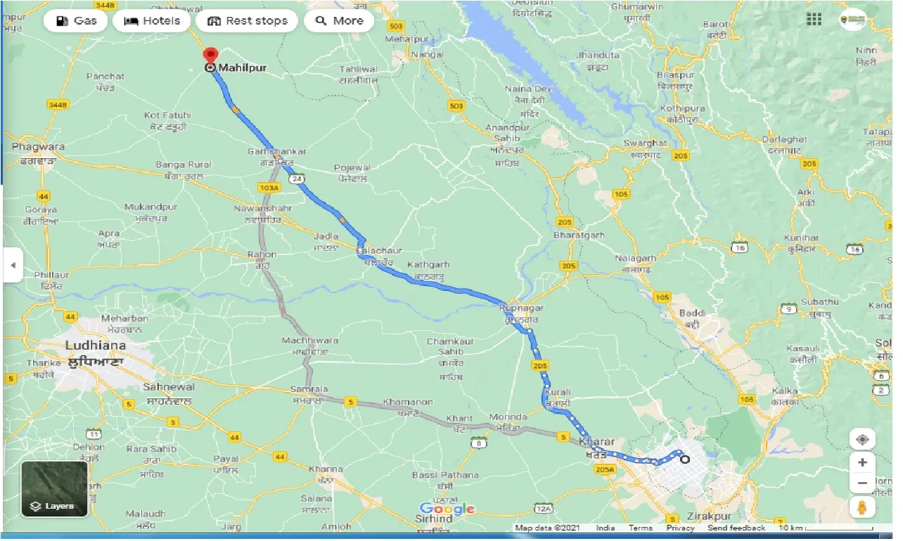 chandigarh-to-mahilpur-one-way