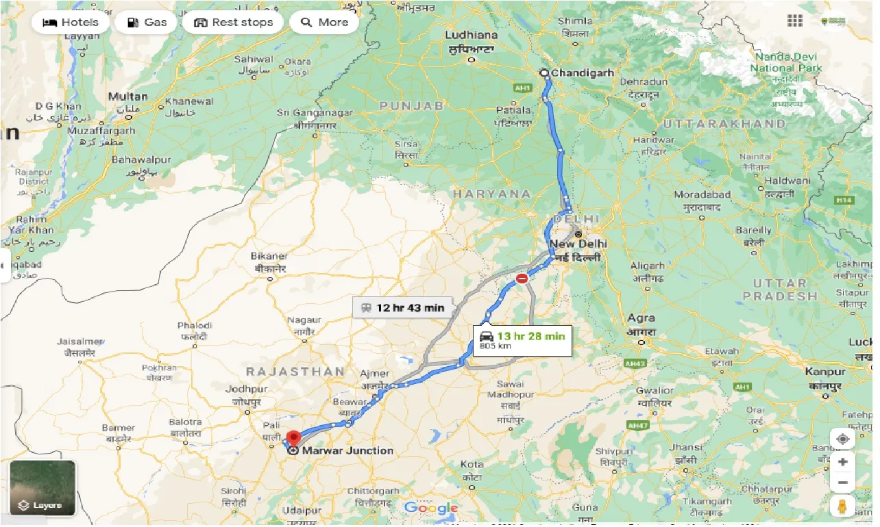 chandigarh-to-marwar-junction-one-way