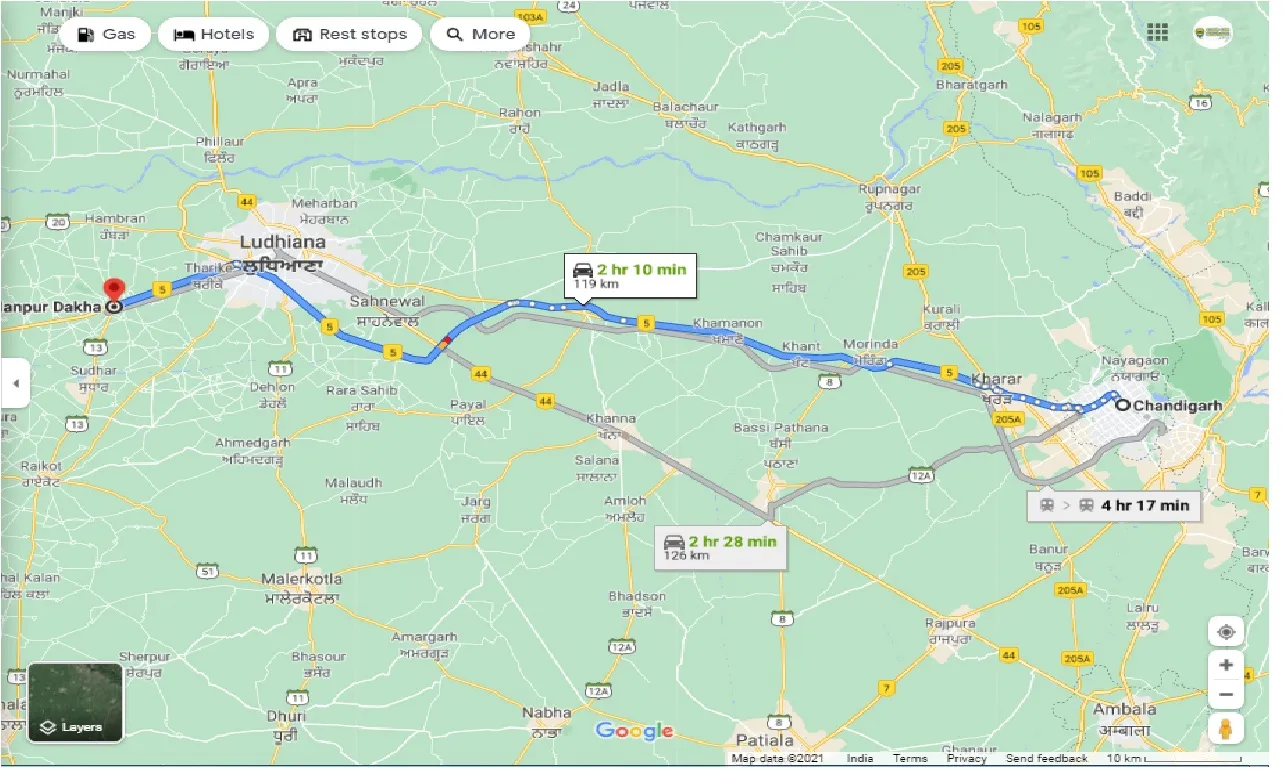 chandigarh-to-mullanpur-dakha-round-trip