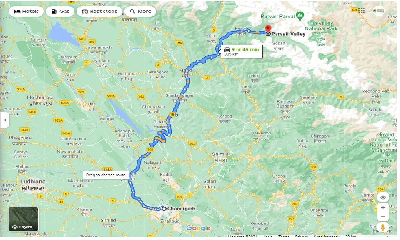 chandigarh-to-parvati-valley-round-trip