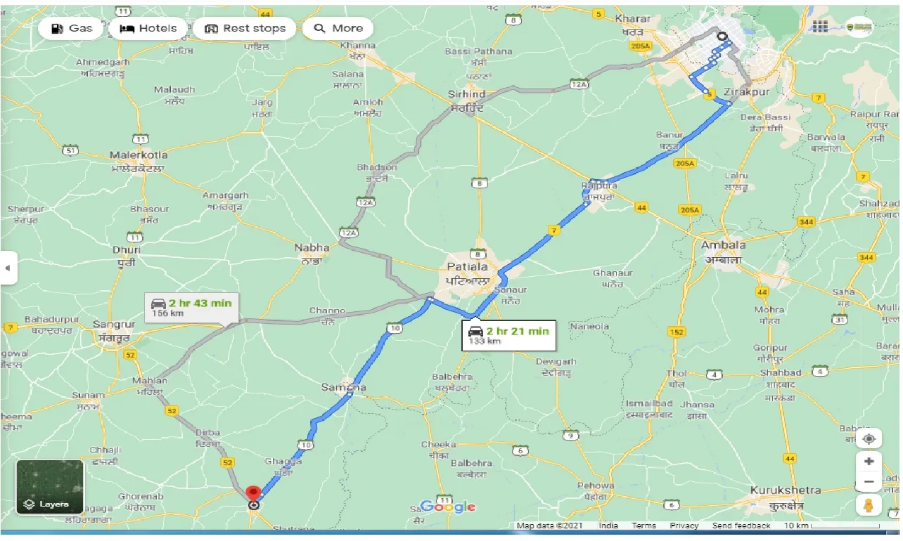 chandigarh-to-patran-one-way