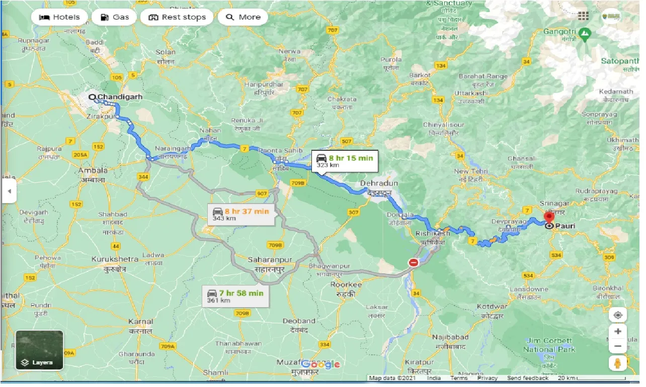 chandigarh-to-pauri-one-way