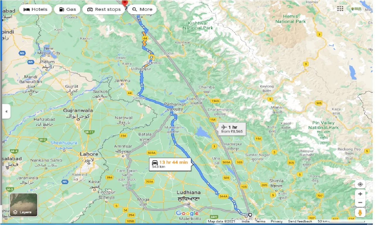 chandigarh-to-pulwama-one-way