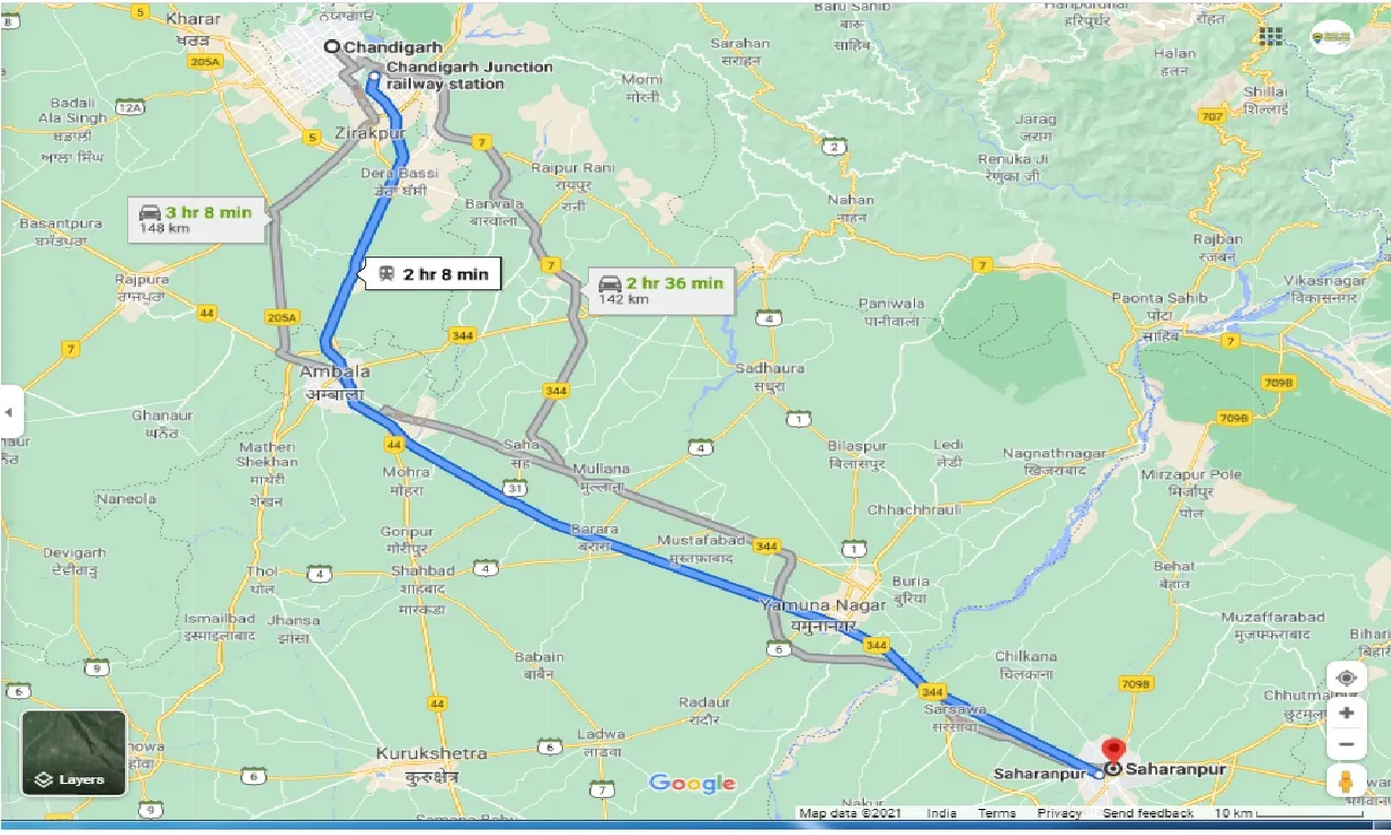 chandigarh-to-saharanpur-one-way