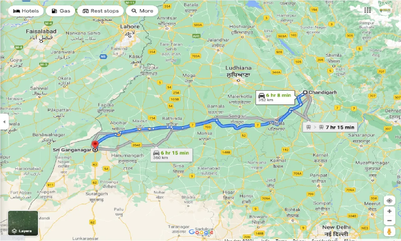 chandigarh-to-sri-ganganagar-round-trip