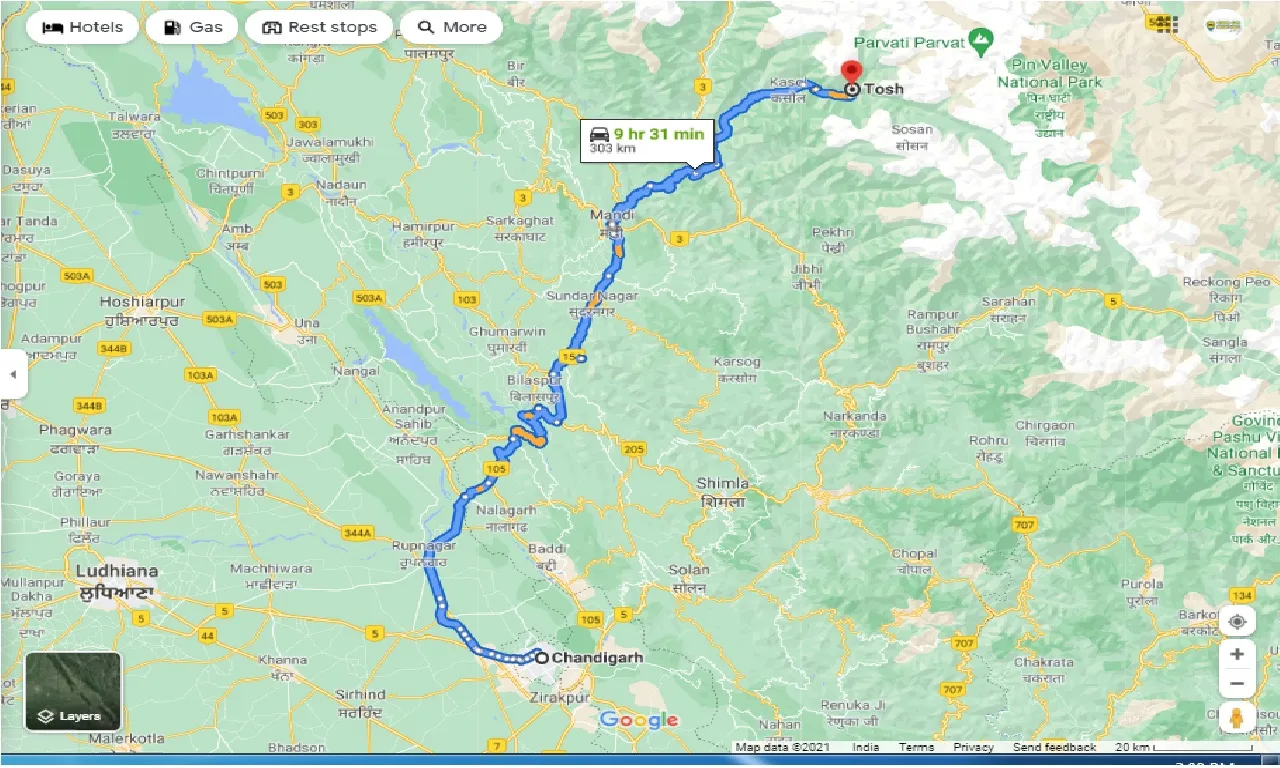 chandigarh-to-tosh-one-way