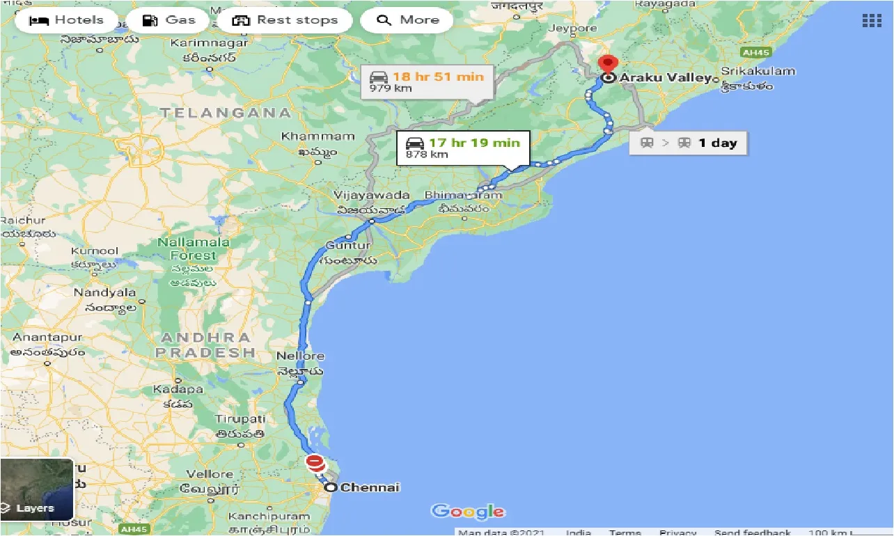 chennai-to-araku-valley-one-way