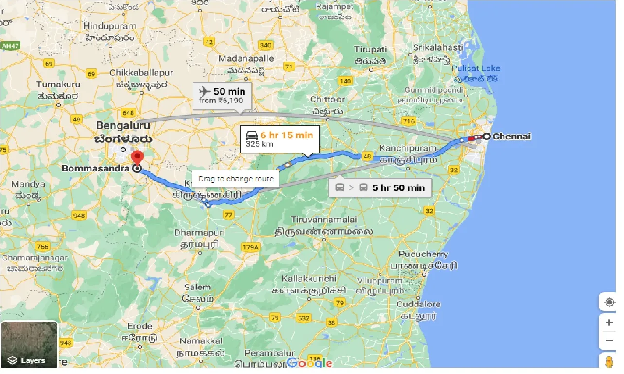 chennai-to-bommasandra-one-way