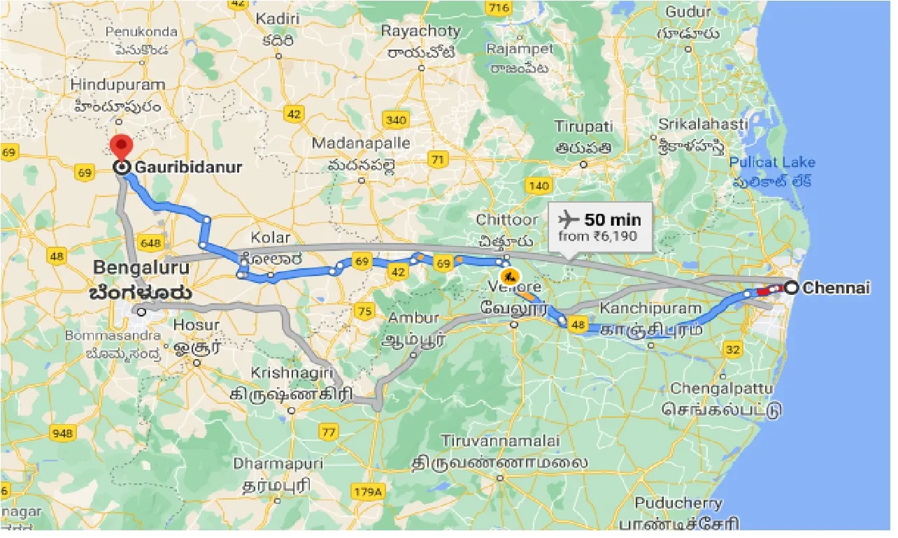 chennai-to-gauribidanur-taxi